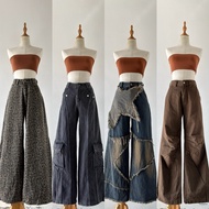 2 Wideleg pants, baggy pants, mom jeans, tattered jeans,etc. baggy jeans mom jeans high waist jeans