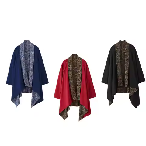 Men's Cardigan Casual Shawl Collar Chinese Coat with Pockets Kimono Jacket