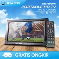 TV MINI PORTABLE MONITOR 10 Inch DVB-T2 BATERAI ISI ULANG RECHARGEABLE