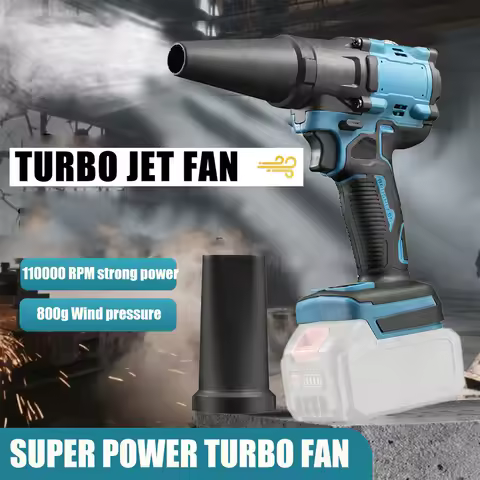 Brushless Turbo Fan Blowers Snow Leaf Dust Blowing Tool for Makita/DeWalt Battery Electric Handheld 