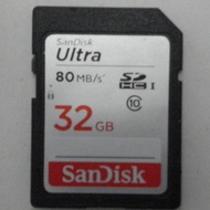 Sandisk Ultra 32GB SDHC Memory Card 80MB/s