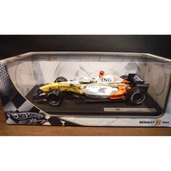 Hot Wheels Hot Wheels, Renault R27 1: 18 F1 Legendary Rider Fischella Racing Model, 2007 Game Season