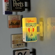 Refrigerator Stickers Mini Light Box led Light Board 711 Family Mart Rosen Coffee Beer Japan Subway