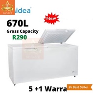 (MW) MIDEA CHEST FREEZER WD-670W Gross 670L Net 515L Replace Model MD-RC698FZG0MY