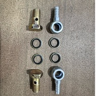 A set of M12 oil cooler banjo nipples