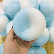 PUTIH Sugar Squishy Toy Decompression Vent Clamp Slow Rebound Daifuku Blue And White Squishy Decompression