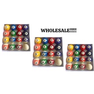 3 sets 2 inch billiard ball set for junior size billiard table /bola sa junior size na bilyaran