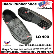 Adidas Kampung Waterproof Black Rubber Shoe Kampung Adidas Hitam Kasut Getah