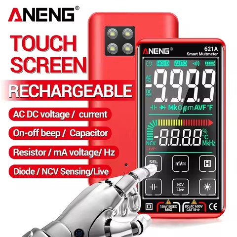 ANENG 620C/621A Digital Multimeter AC/DC Voltage Current Tester 6000 Counts NCV Temperature Capacita