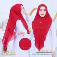 Jilbab instan DC 537 Khimar ceruty babydoll premium by Desvika hijab wanita muslim dewasa