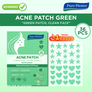 Acne Pimple Patch Green / Plester Jerawat Hijau Karakter Star dan Love - Hydrocolloid Patch Pagi da