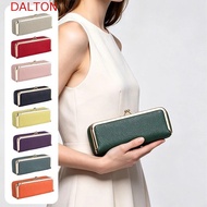 DALTON Cosmetic Storage Pouch, Genuine Leather Portable Jewelry Storage Bag, Vintage with Mirror Sol