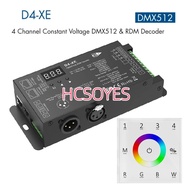 SKYDANCE 4 Channel DC12-48V DMX512 & RDM Decoder D4-XE With Digital Display XLR3 RJ45