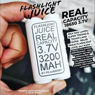 FLASHLIGHT JUICE - REAL CAPACITY BATTERY 18650 3.7V FOR MOST OF OUR FLASHLIGHT / SOFIRN / NITECORE /