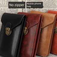 wallet for man dompet lelaki Leather Mobile Phone Bag Wear Belt Work Site Waist Bag Men Multifunctio