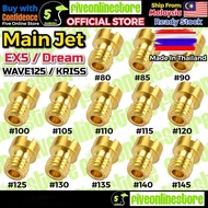 Main Jet EX5 HP GBO Wave125 W125 Modenas KRISS Main Jet For Carburetor Carb Size 80-145 Import Thail