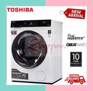 TOSHIBA REAL INVERTER FRONT LOAD WASHER DRYER TWDBJ120M4M/TWD-BJ120M4M( Mesin Basuh + Pengering Baju