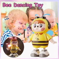 Acousto-optic Electric Bee Dancing Toy Walking Toys with Light Music Educational Toys Mainan Bayi