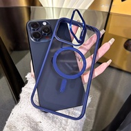 Lens Holder New Magnetic Phone Case Suitable for iPhone 15 14 13 12 11 Pro Max Plus Transparent Anti