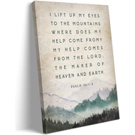 Psalm 121 1-2 I Lift Up My Eyes To The Mountain Bible Verse Poster Art Paintings For Wall For Bedroo