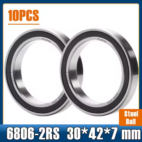 6806-2RS Bearing ( 10 PCS ) 30*42*7 mm Thin Section 6806 2RS Ball Bearings 6806RS 61806 RS