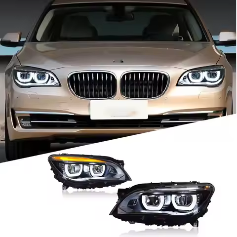 2PCS Headlight Car LED Light Assemblies For BMW 7 Series F01 F02 2009-2015 Auto Fog DRL Brake Turn S