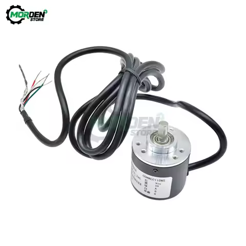 DC 5V-24V 360P/R 600P/R Encoder Incremental Optical Rotary 600 Pulse /R 360 Pulses /R AB 2 Phase 6mm