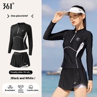 361 Degrees Female Swimwear Beach Outfits 2 Pieces Long Sleeve Swimsuit