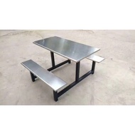 Cante Dining Table Chair Stainless Steel Conjoined Fast Dining Table Chair 4-Person Dining Table Cha