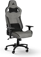 CORSAIR CF-9010056-WW T-3 RUSH V2 Gaming Chair, Grey/Charcoal, 2023 Model, Office/Desk Chair, For Gaming, Reclining, Computer Chair, PU Leather, Adjustable Height, Gray/Black