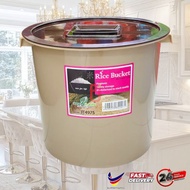 10KG Bekas Beras/ Tong Plastik Beras Bertutup/ Rice Bucket/Rice Container/Rice Dispenser