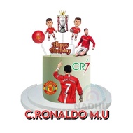 C.ronaldo cake topper/birthday cake decoration ball character topper/cup cake decoration/styroafoam 