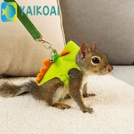 GLENES Ferret Vest Harness, Adjustable Cartoon Pet Harness Leash, Cute Flannel with Bell Dragon Desi