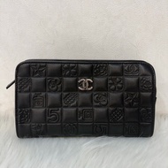 CHANEL A28587 Vintage 老香 方格多元素夏日化妝包 手拿包 隨身包