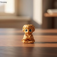 Snowy Unique Wooden Sheep Sculpture 2027 Chinese Zodiac New Year Home Decoration Art wy