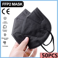 【Malaysian Local Spot】ZOCN KN95 50/100PCS 5ply KN95 Protection pm2.5 Korean Version Black and White