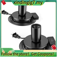 【】2Pcs Polished Metal Desktop/Hanging Light Bulb Socket E26/E27 Lamp Base, Screw Light Bulb Extensio