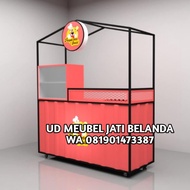 gerobak semi kontainer kekinian gerobak siomay gerobak chicken - 150x60x200cm