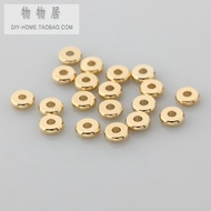 18K Gold-Clad Color-Preserving Real Gold-Plated Spacer 3 4 5 6mm Round Spacer Spacer Spacer Beads Lo
