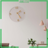 [Amleso] Dollhouse Miniature Clock Clear 1:12 Scale Dollhouse Wall Clock for Dollhouse