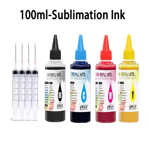 100ml Sublimation Ink 4 Colors/Set for Epson All Printer ET-3700 ET-3800 ET-3850 ET-4800 ET-4810 ET-