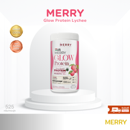 โปรตีนพืชMerry Glow Lean Protein Lychee ไม่มีถั่วเหลือง โปรตีน + คอลลาเจน วิตามิน แร่ธาตุ