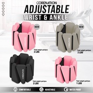 Core Nation Active Unisex Adjustable Wrist & Ankle Weight Bracelet 1KG & 2KG - For Gym & Fitness