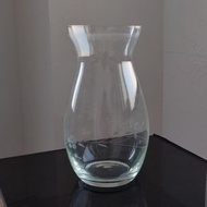 早期 老 玻璃 刻花 花瓶 花器 甕 vintage glass vase flower utensils bottle pot 氣泡 雕花 floral 日式 昭和 showa