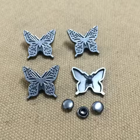 New Coming DIY 50PCS 19X17MM Zinc Alloy Butterfly Studs Rivet Spot Spike Belt Bag Accessories Leathe