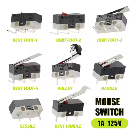 20/100/1000Pcs Micro Push Button Switch 3Pin 1A 125V AC Mini Touch Micro Switch for SPDT Mouse Switc