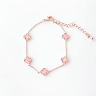Aurelia Atelier Pink Vanya Clover Bracelet