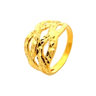 Top Cash Jewellery 916 Gold Double Overlapping Design Ring