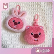 Loopy pendant Rabbit Ears Beaver School Bag Pendant Keychain Pink Plush Doll Bag Pendant Loopy Arnab TelingaLoopy挂件兔耳朵海狸