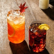 Box of 6 glass cups, can-shaped heat-resistant cups, coffee cups, matcha cups, decorative cups